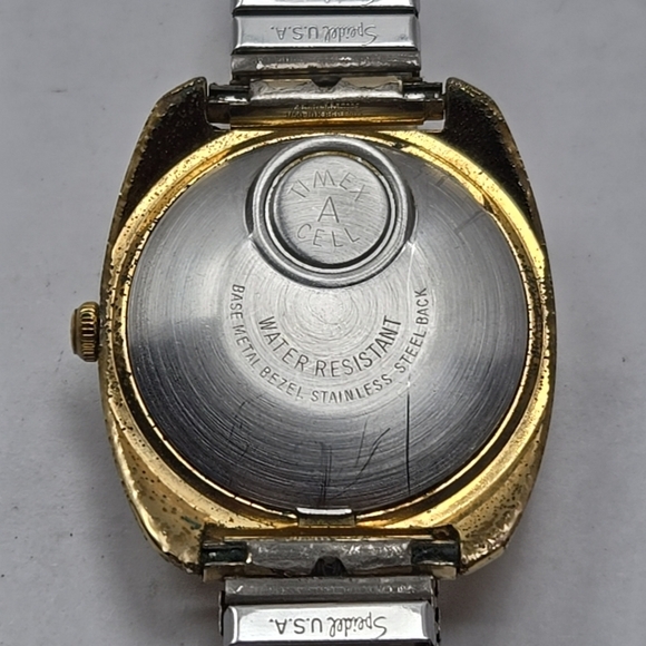 Mens Vintage 70’s Timex Dynabeat Electric Watch Gold Tone New Battery - Picture 10 of 12